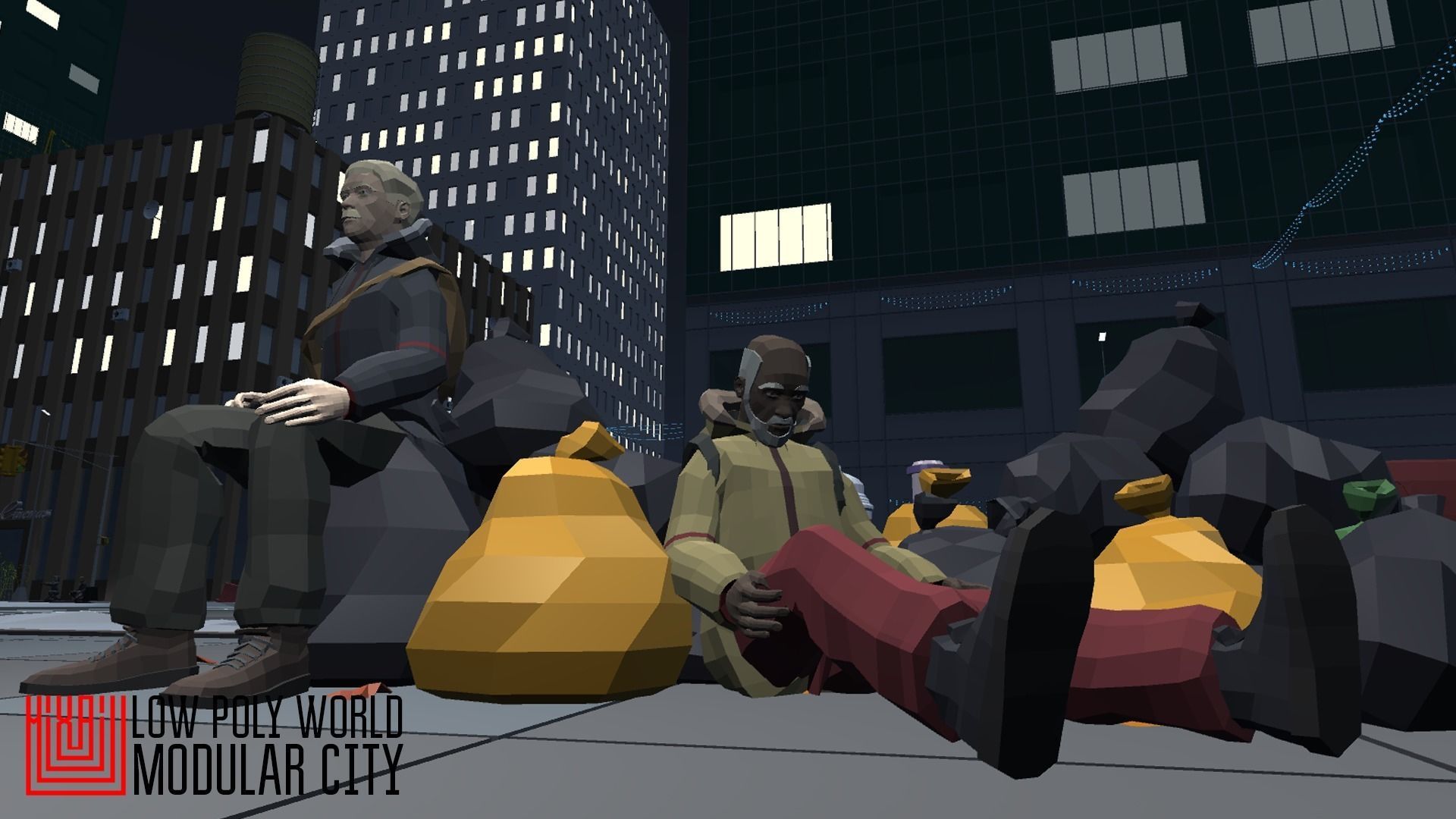 LOW POLY WORLD - MODULAR CITY Low-poly 3D model_39