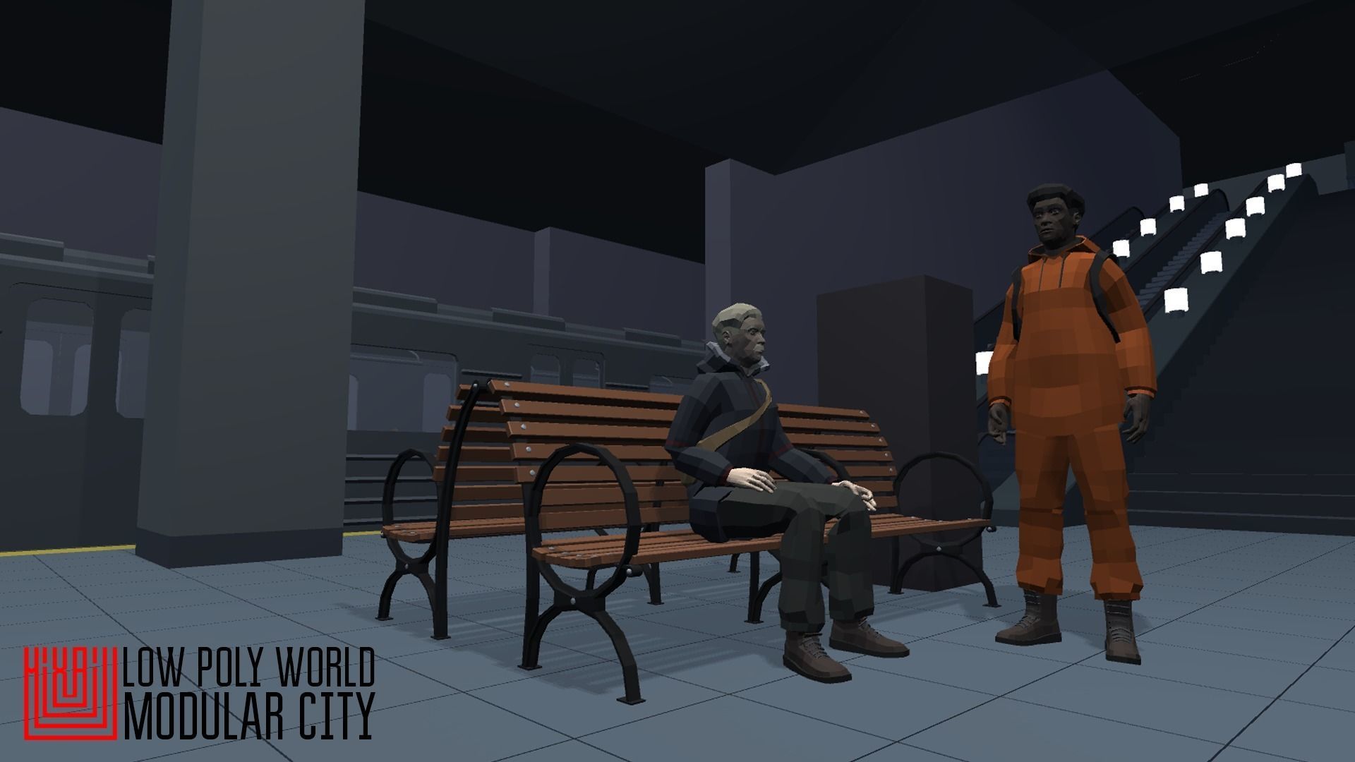 LOW POLY WORLD - MODULAR CITY Low-poly 3D model_23