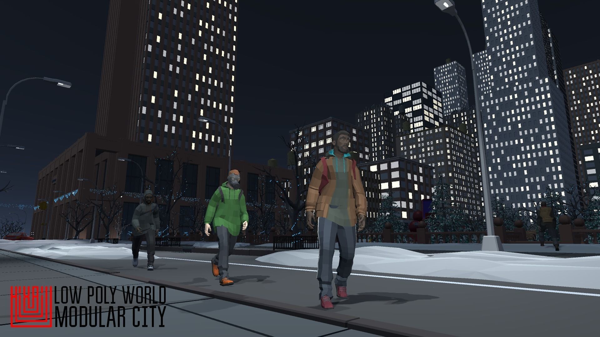 LOW POLY WORLD - MODULAR CITY Low-poly 3D model_44