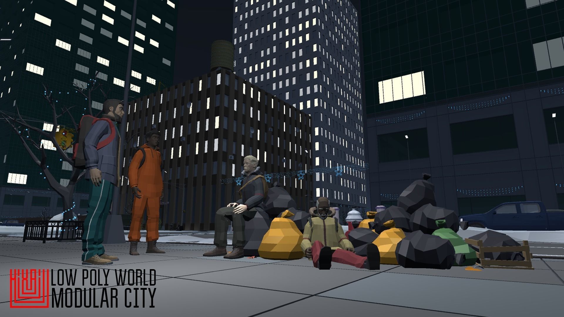 LOW POLY WORLD - MODULAR CITY Low-poly 3D model_42