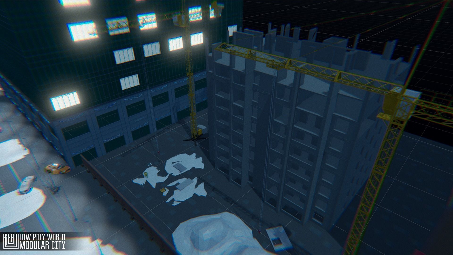 LOW POLY WORLD - MODULAR CITY Low-poly 3D model_69