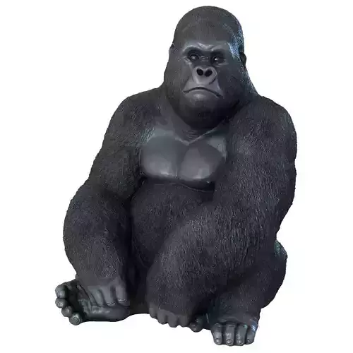 Deco Figurine Monkey Gorilla Side XL  3D model