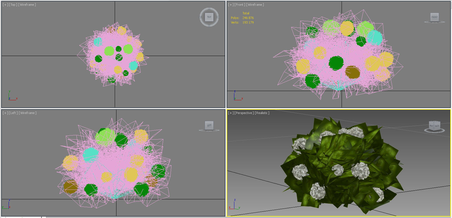 Viburnum  Kalina Buldenezh 3D model_10