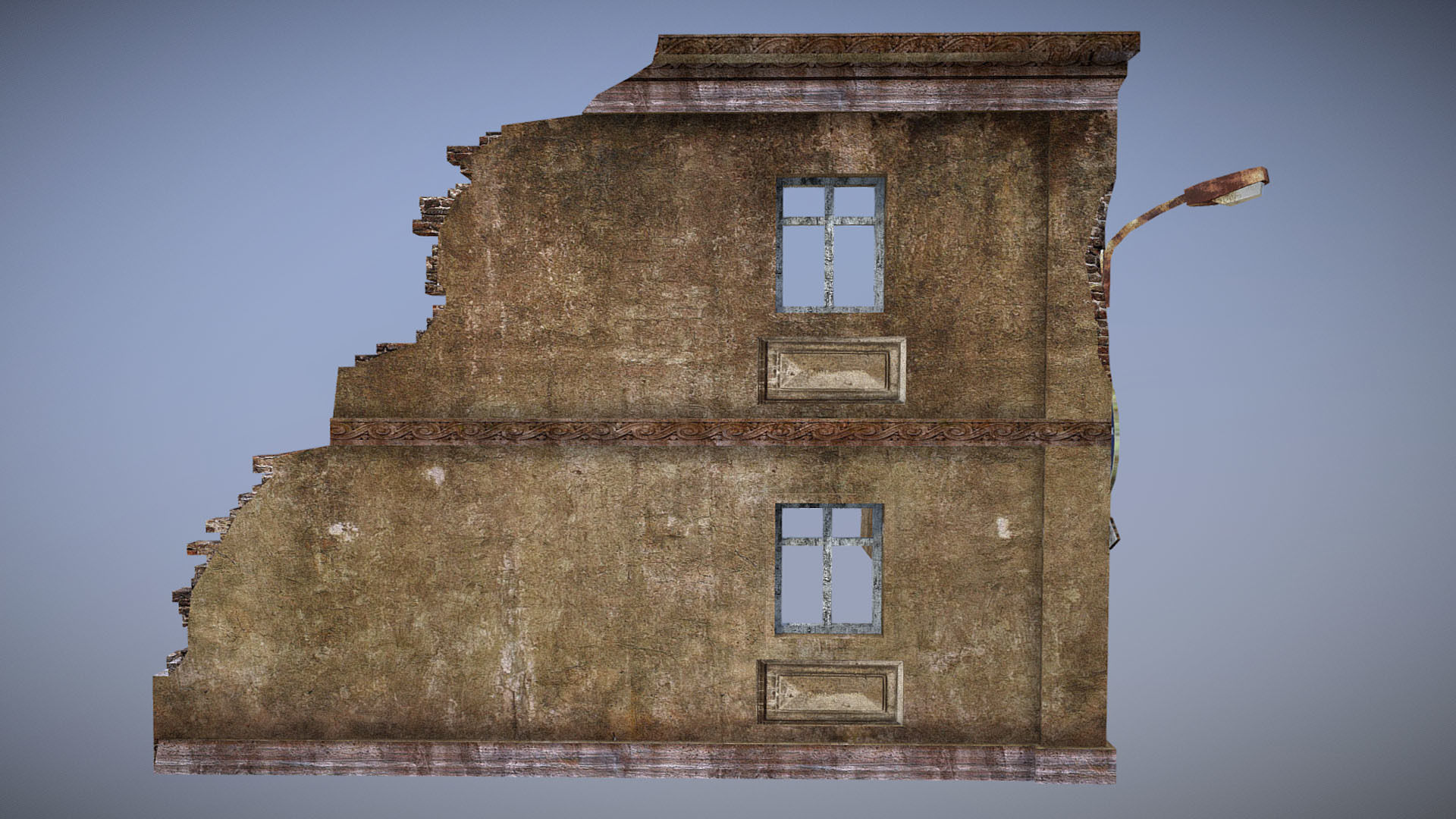 Ruined Building 6 Low-poly 3D model_6