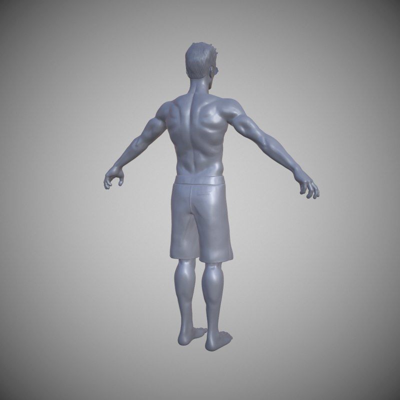 Street Fighter V brazilian tourist Low-poly 3D model_2