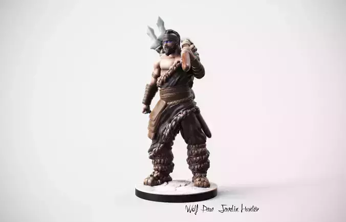 3d Printable Nordic Hunter miniature