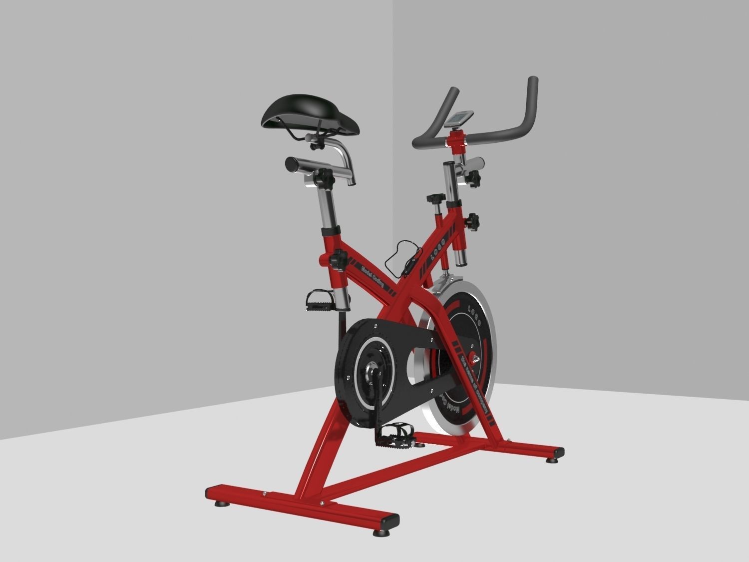  Gym Bike  A three-dimensional model of a large fitness machine 3D model_1