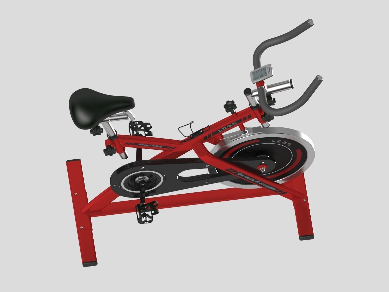  Gym Bike  A three-dimensional model of a large fitness machine 3D model_2
