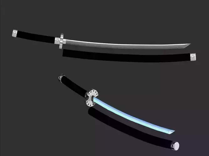Katana two samurai swords 3D print model