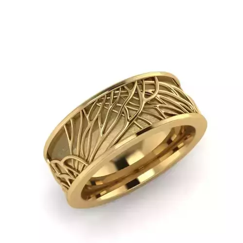 Tree of Life Wedding Band