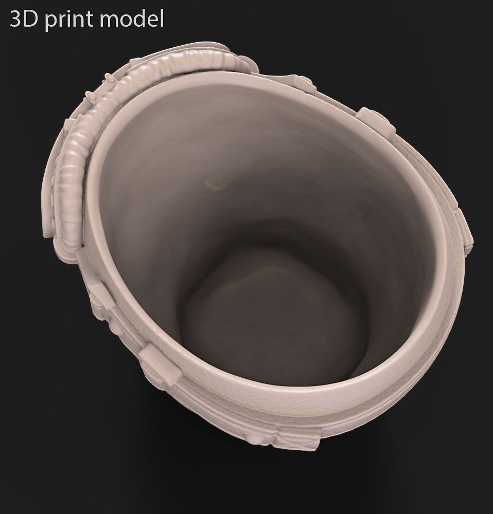 Skull penholder Biker vol1B 3D print model_2