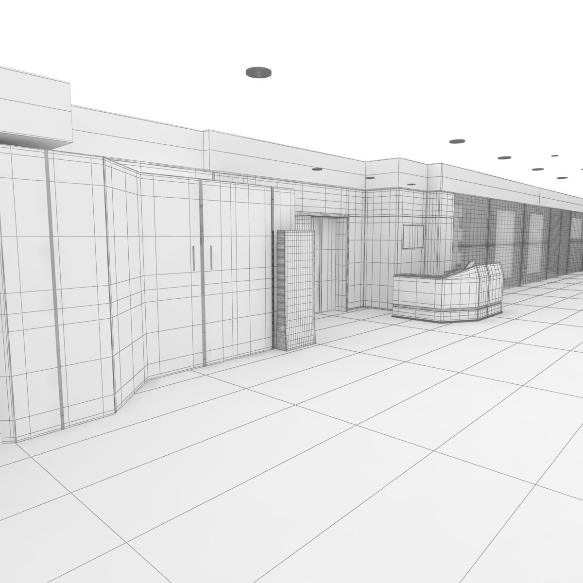 First floor of commercial premises 3D model_9