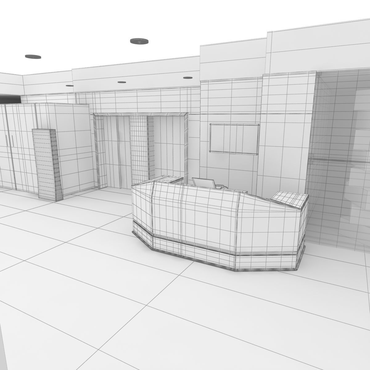 First floor of commercial premises 3D model_13
