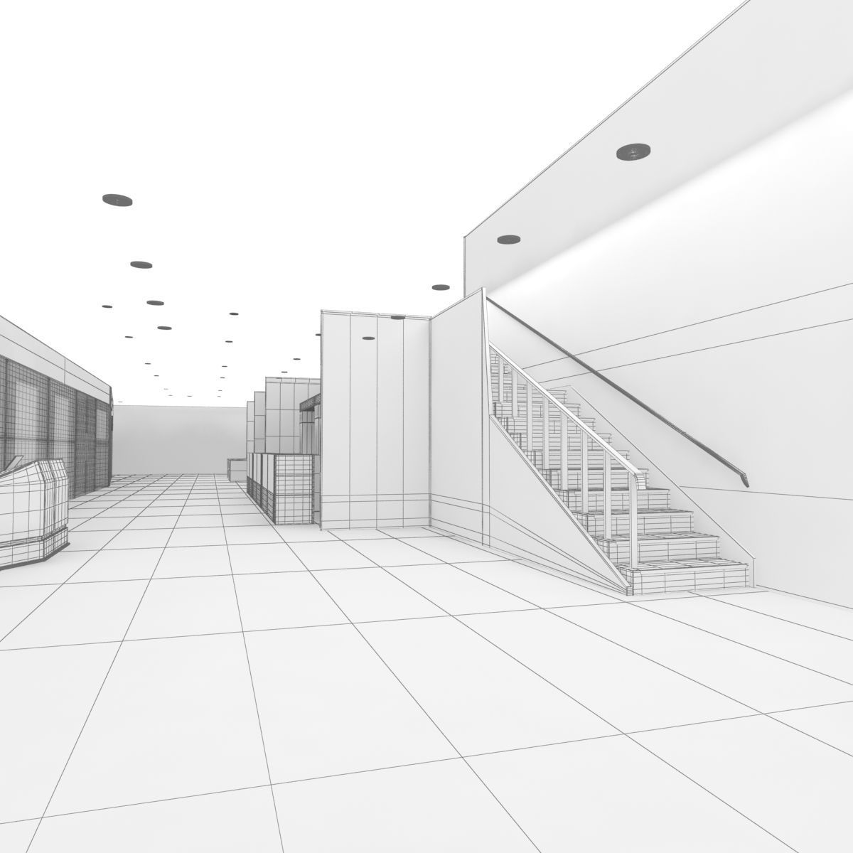 First floor of commercial premises 3D model_10