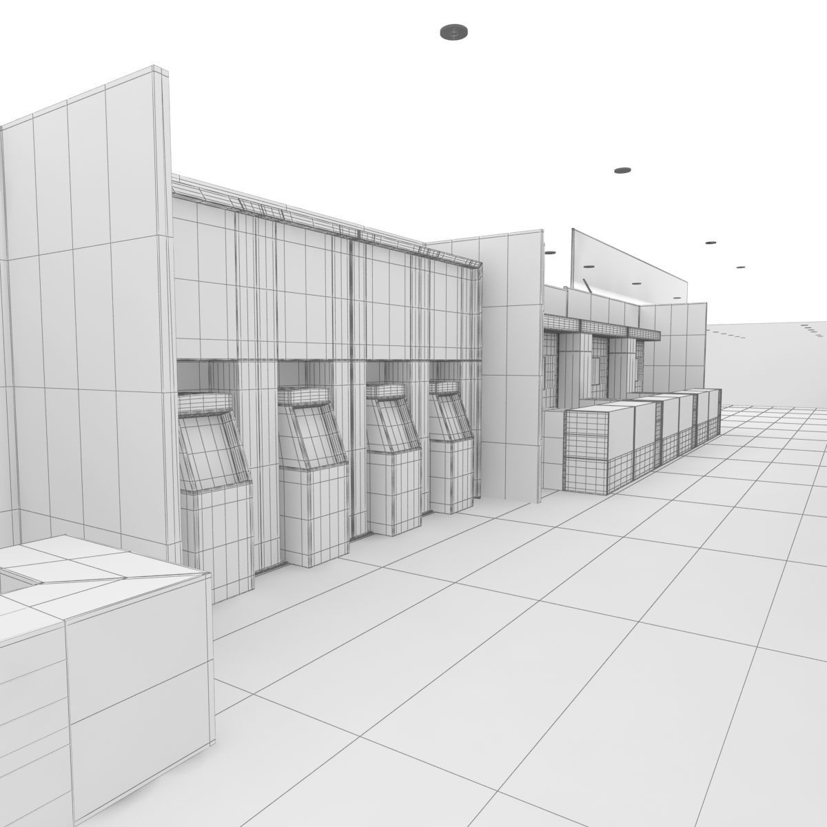 First floor of commercial premises 3D model_12