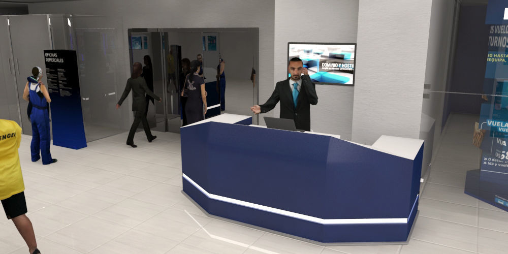 First floor of commercial premises 3D model_4