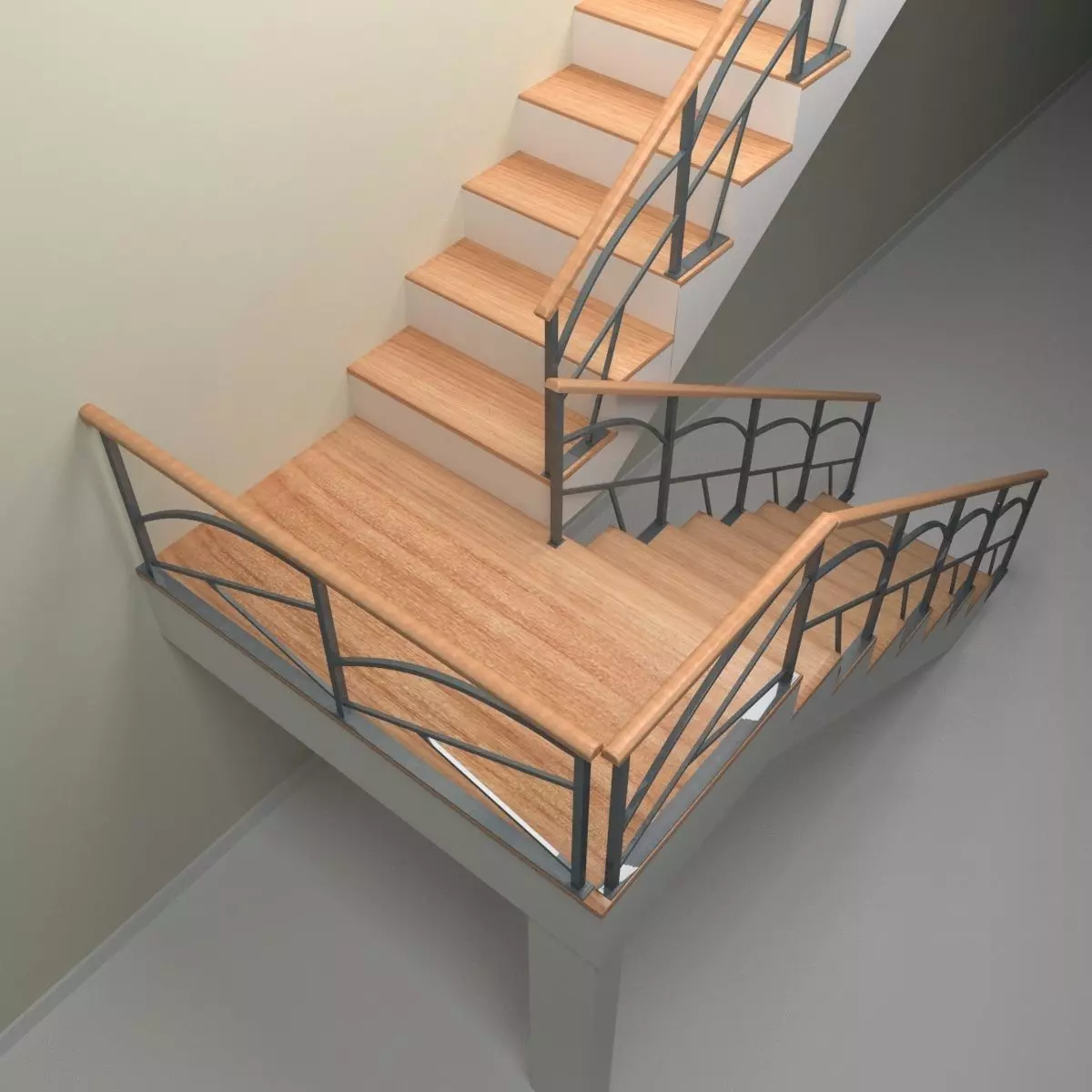 Stair railings 3D model_0