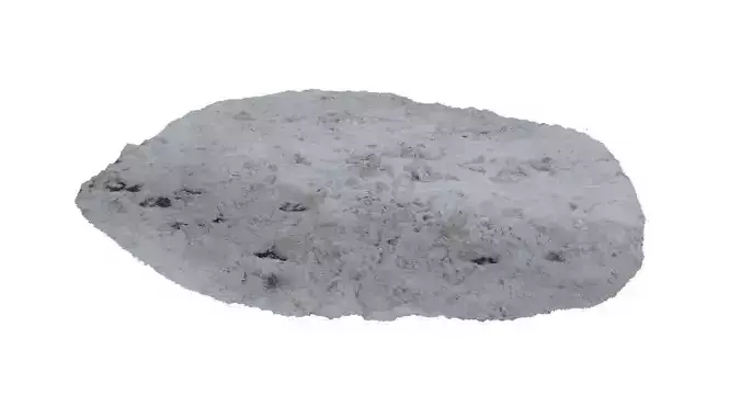 Winter snow footprints 3D scan