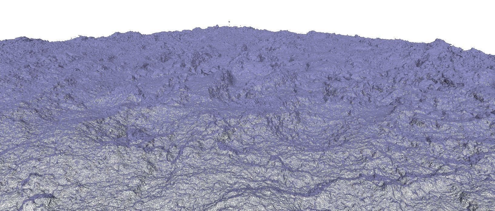 Winter snow footprints 3D scan Low-poly 3D model_5