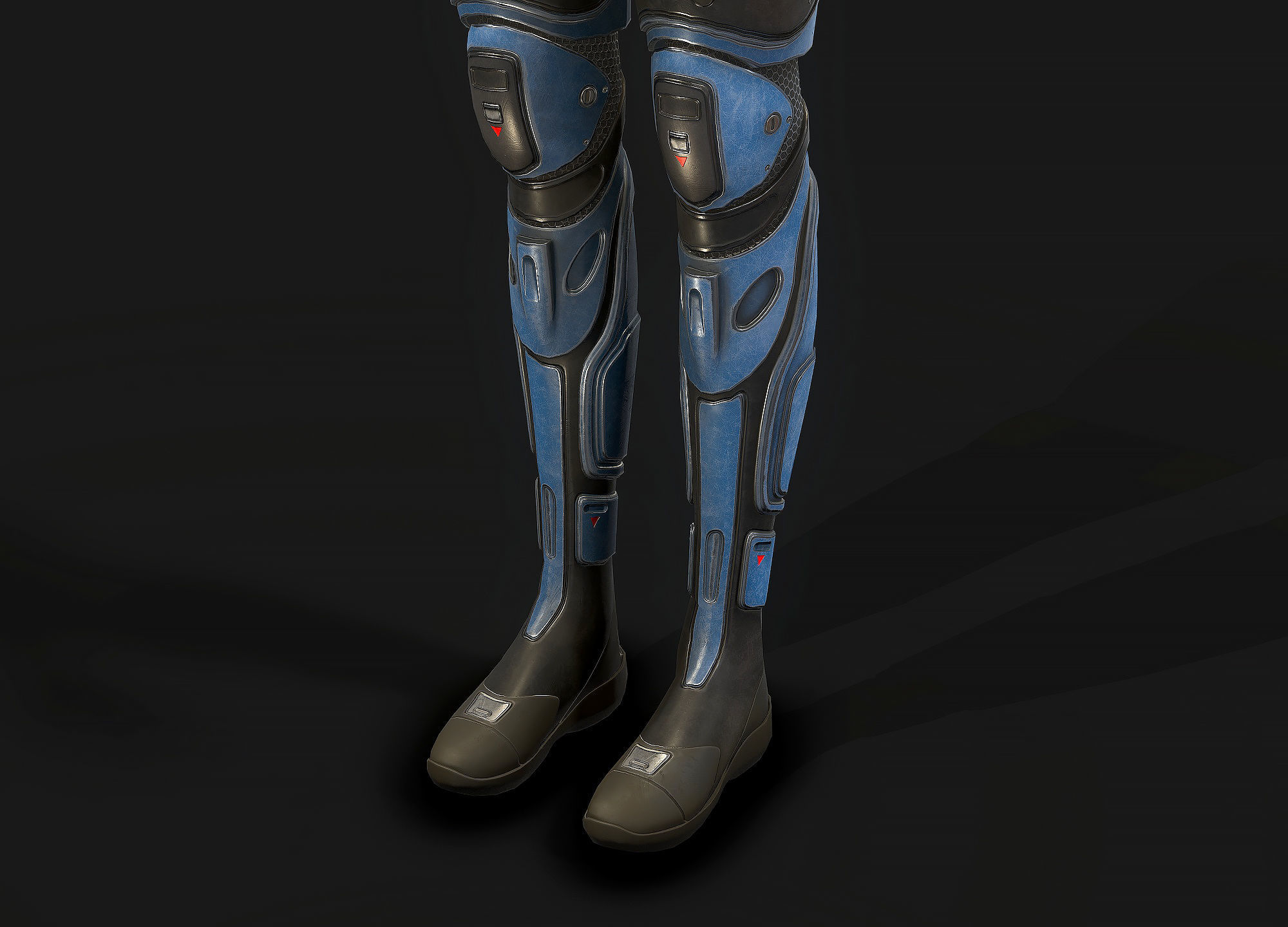 Female Cyborg Low Poly Low-poly 3D model_10