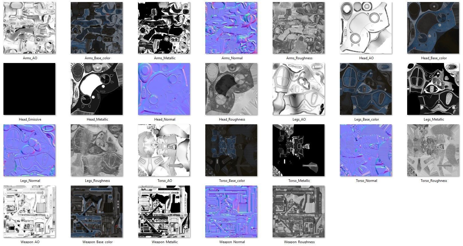 Female Cyborg Low Poly Low-poly 3D model_22