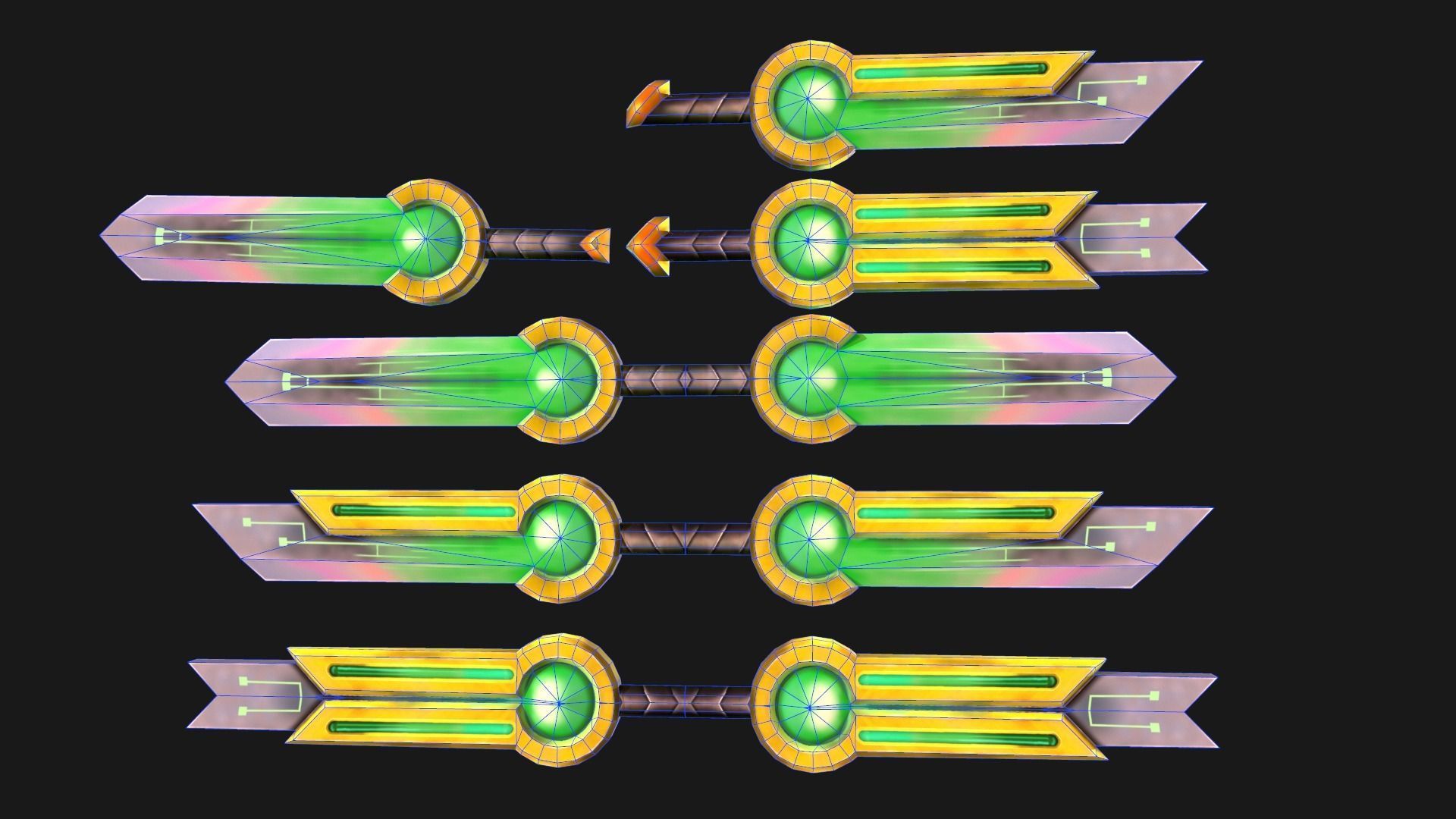 Stylized Sci-Fi Collection Low-poly 3D model_1