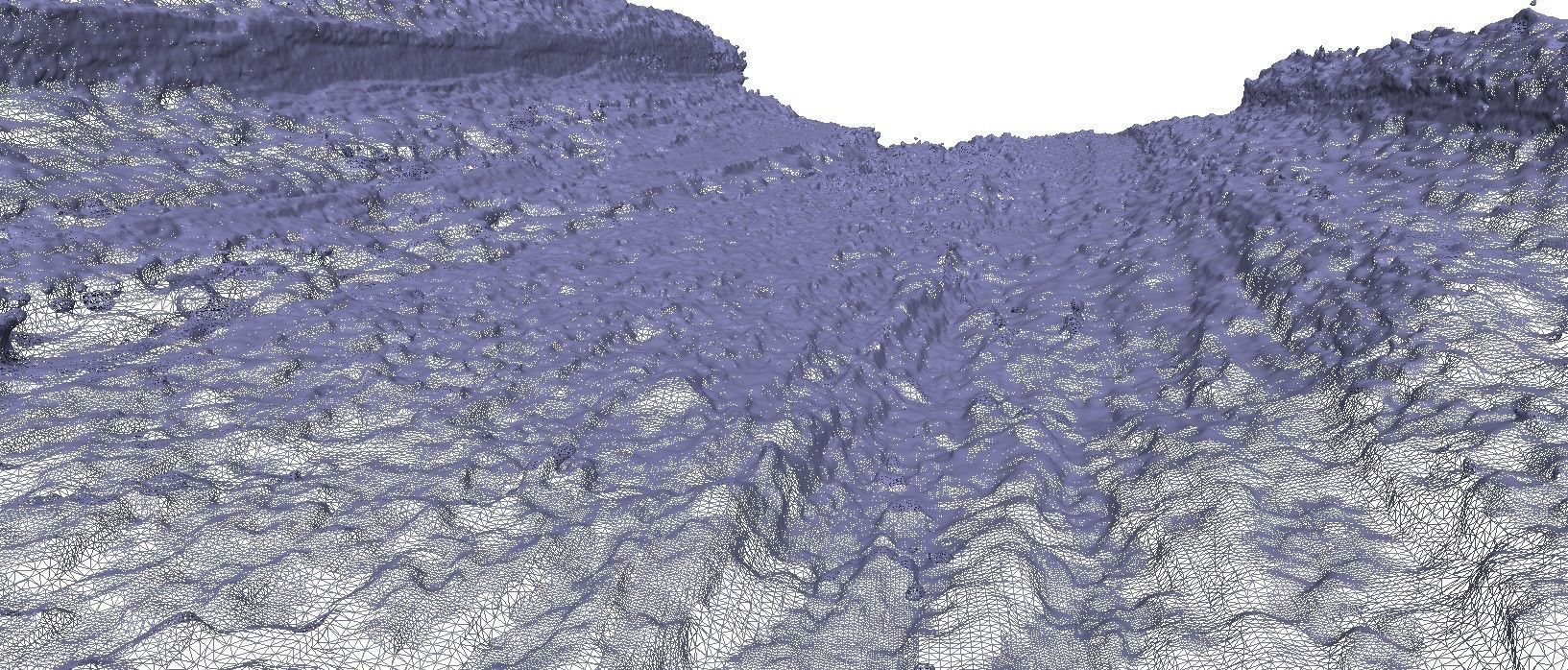 Winter snow wheels traces 3D scan Low-poly 3D model_4