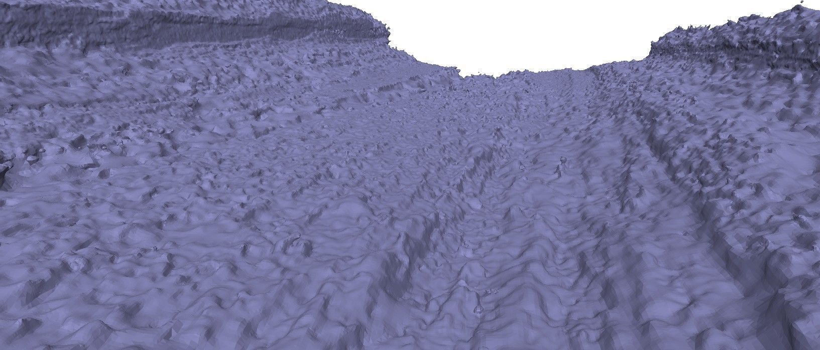 Winter snow wheels traces 3D scan Low-poly 3D model_3