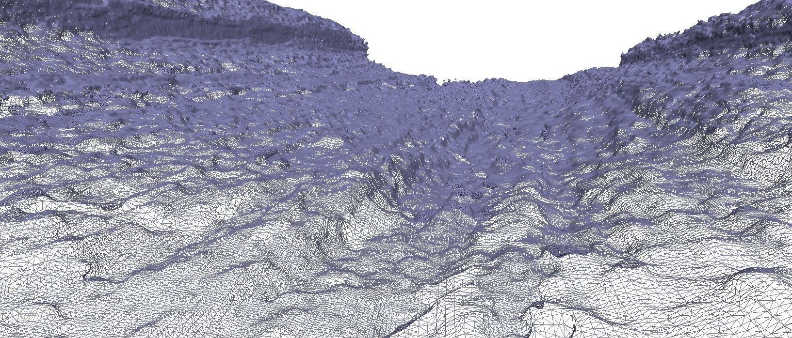 Winter snow wheels traces 3D scan Low-poly 3D model_1