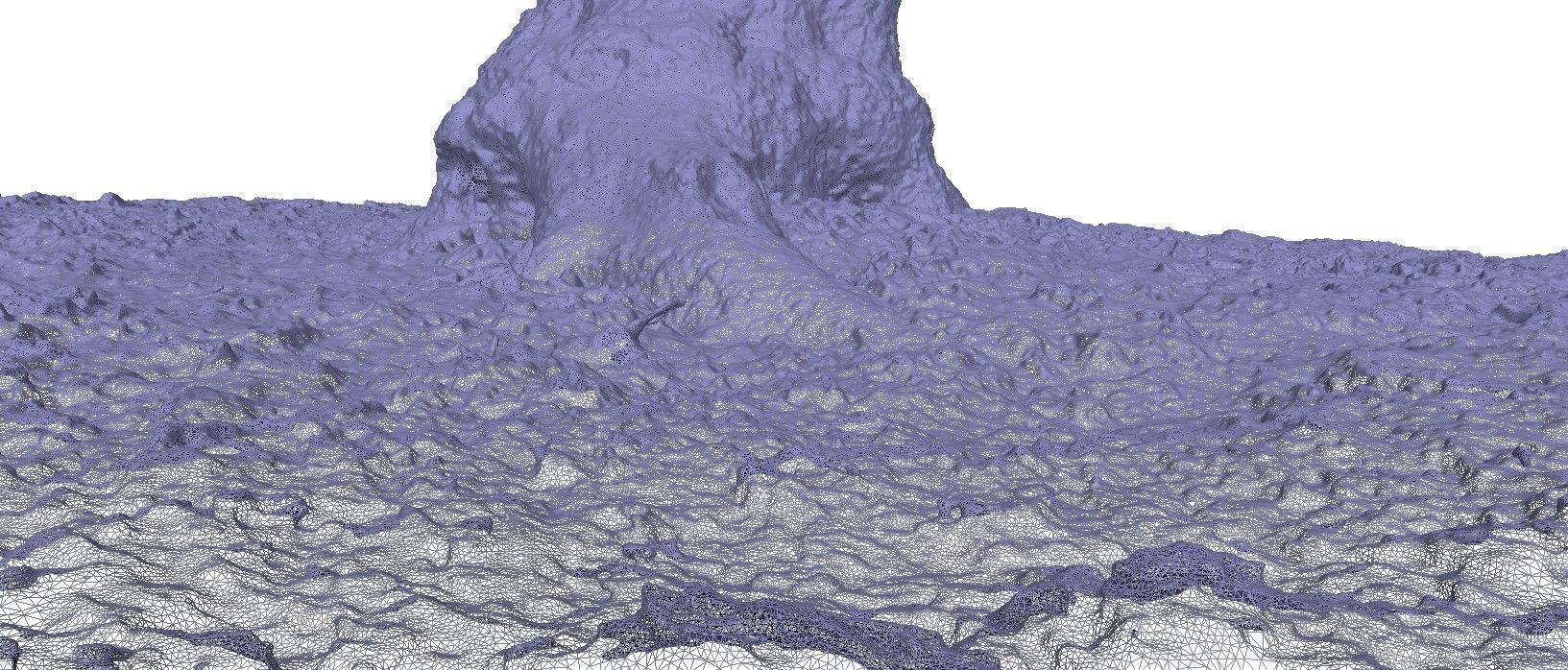 Winter stump 3D scan Low-poly 3D model_1