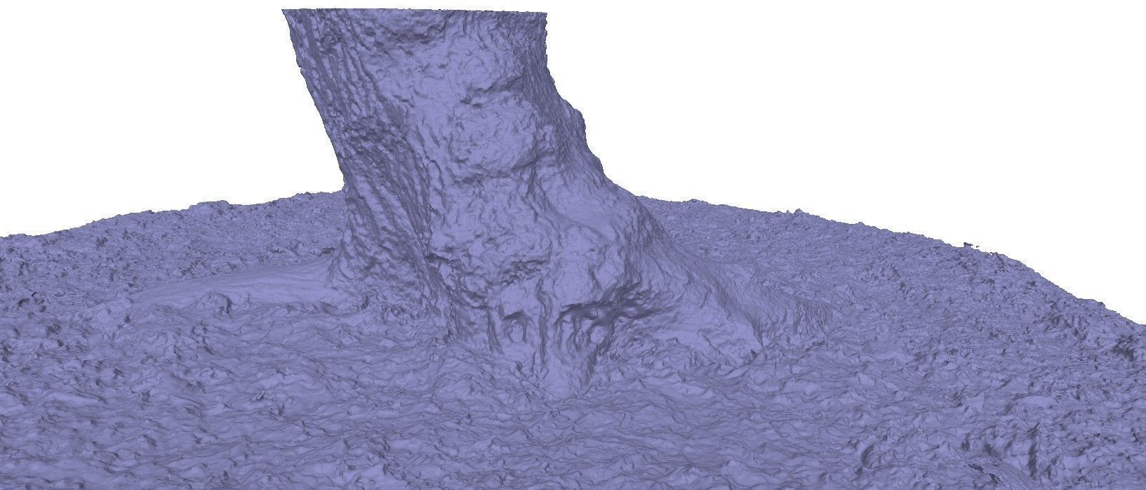 Winter stump 3D scan Low-poly 3D model_3