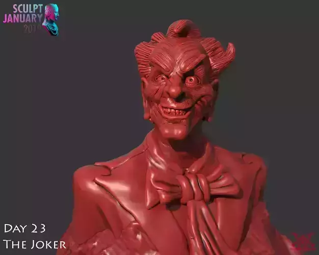 Bust of The Joker Timelapse and Model