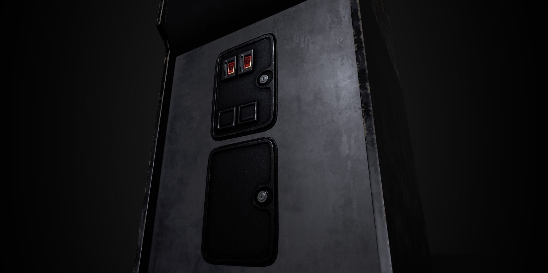 Double Dragon 2 Arcade Machine Low-poly 3D model_4
