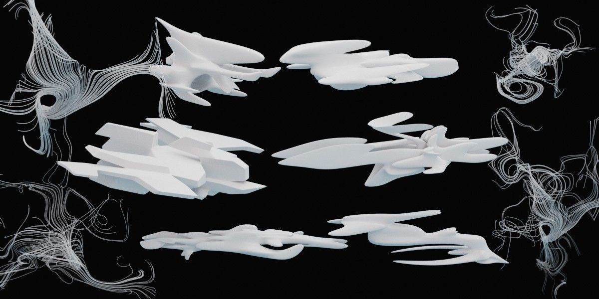 Abstract art kitbash set - create abstract art in minutes 3D model_8