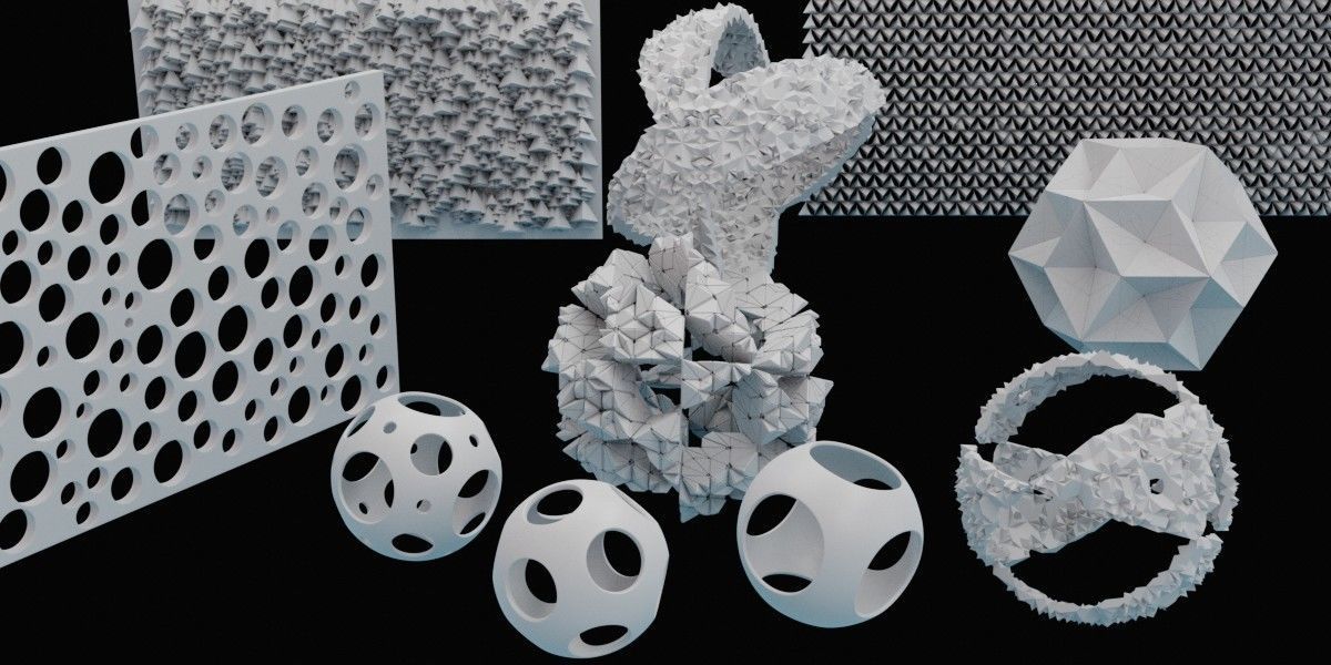 Abstract art kitbash set - create abstract art in minutes 3D model_13