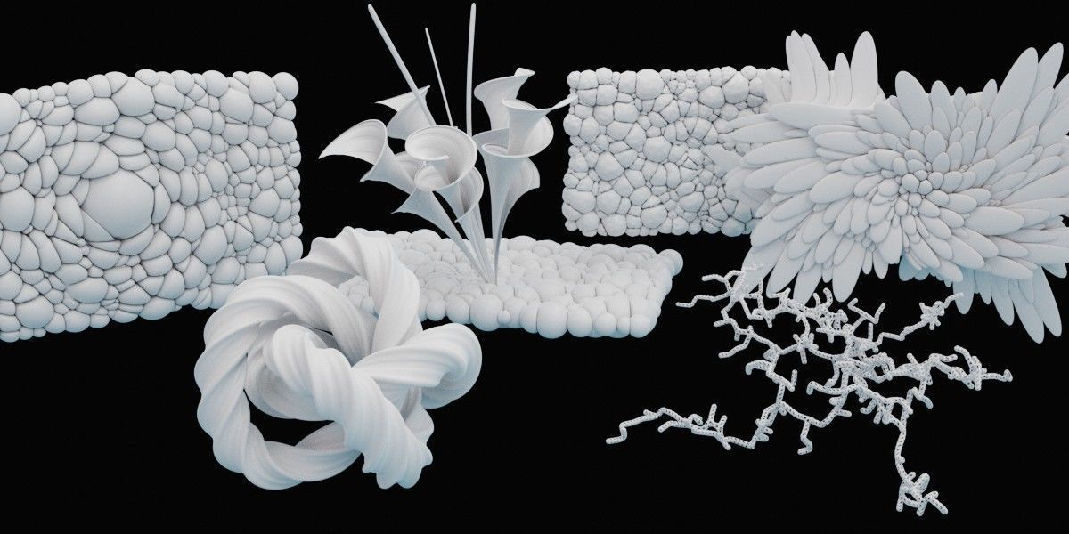 Abstract art kitbash set - create abstract art in minutes 3D model_9