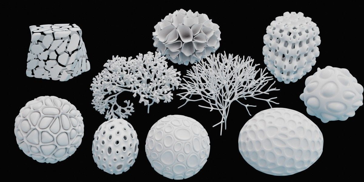 Abstract art kitbash set - create abstract art in minutes 3D model_6