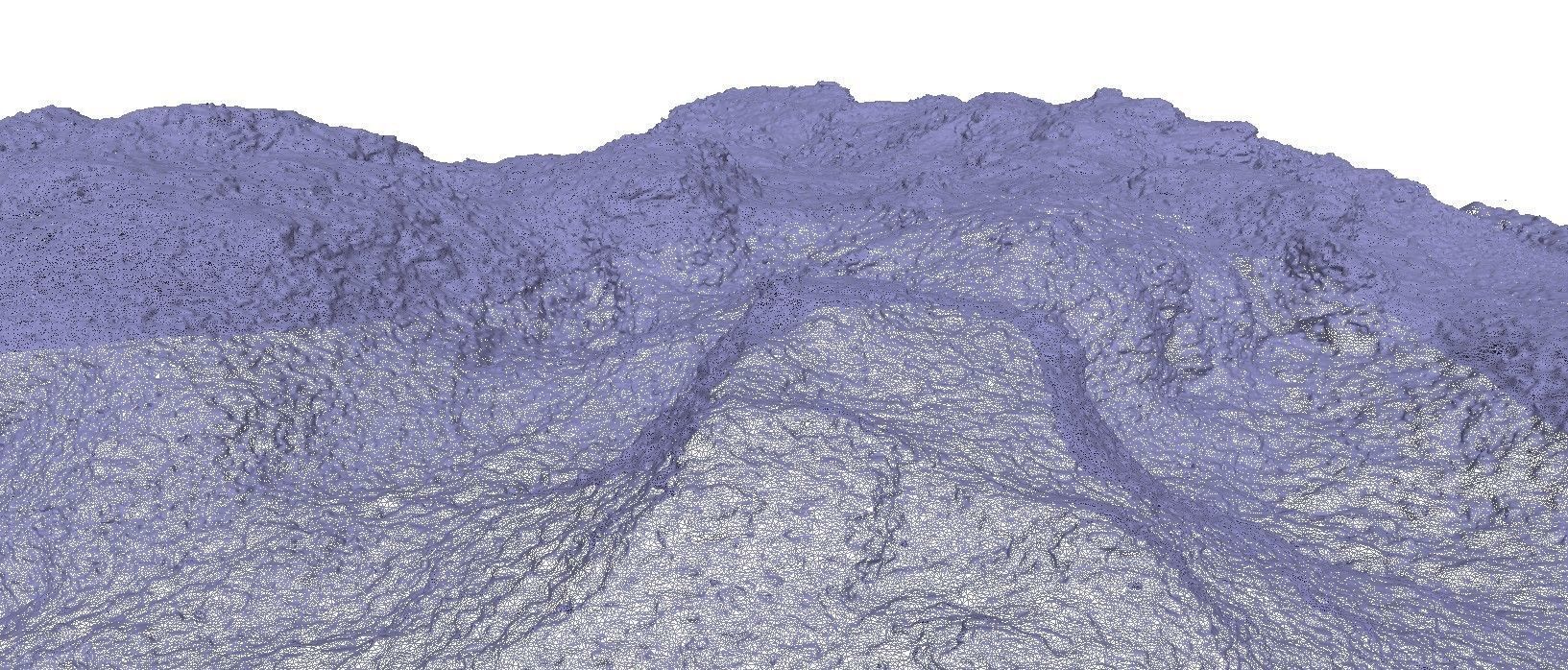 Winter snow mound 3D scan Low-poly 3D model_1