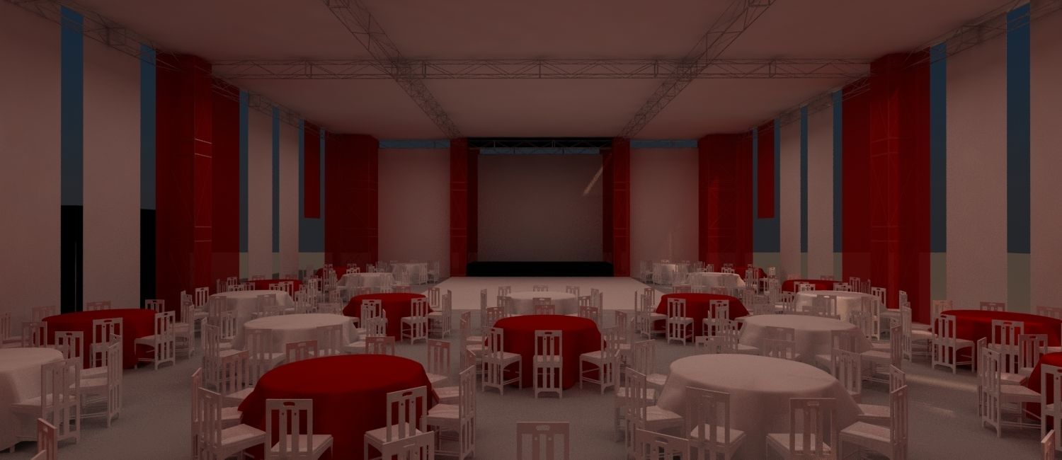 Awning for 1000 people for events 3D model_7