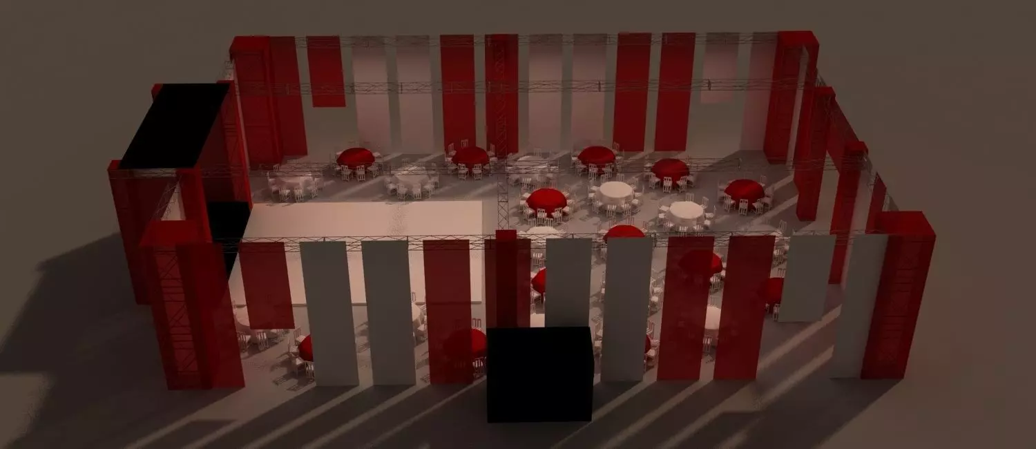 Awning for 1000 people for events 3D model_0