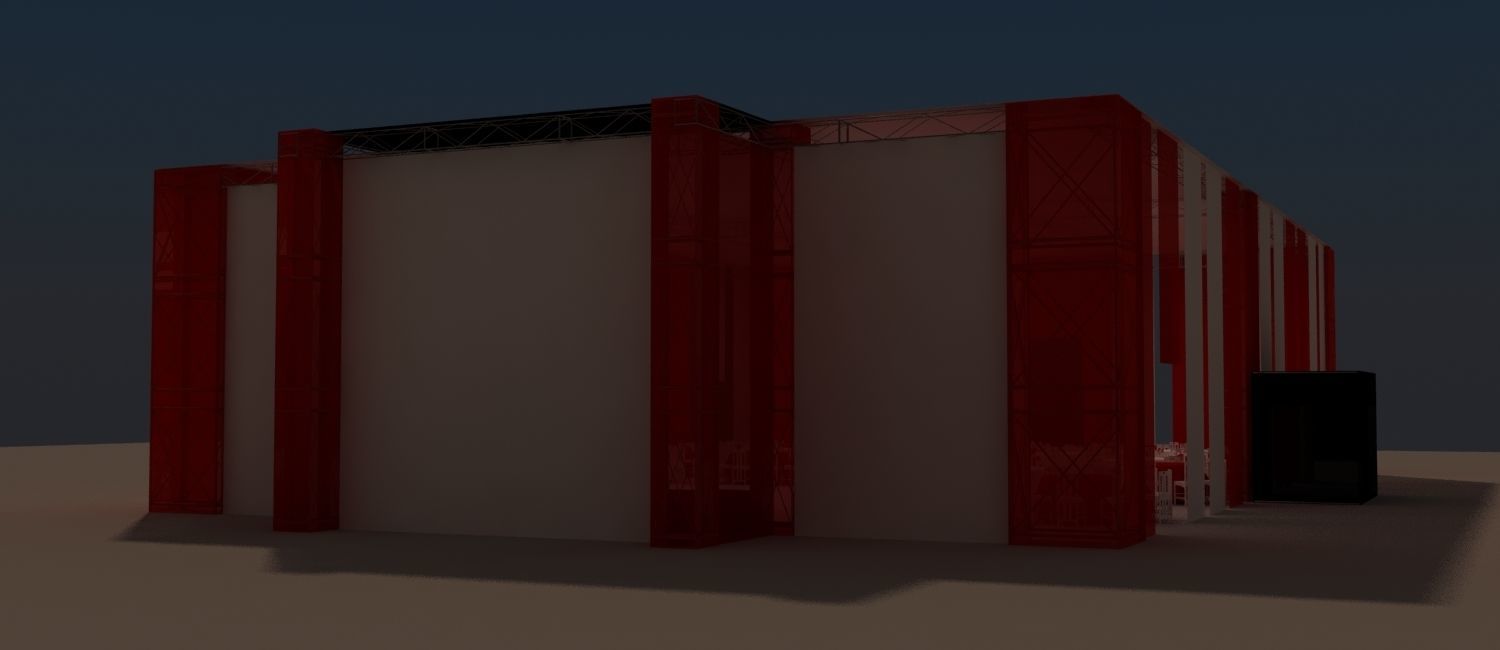 Awning for 1000 people for events 3D model_3