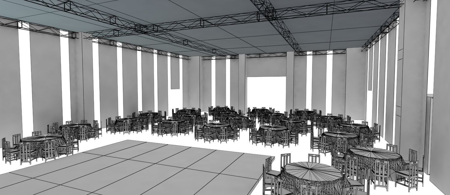 Awning for 1000 people for events 3D model_11