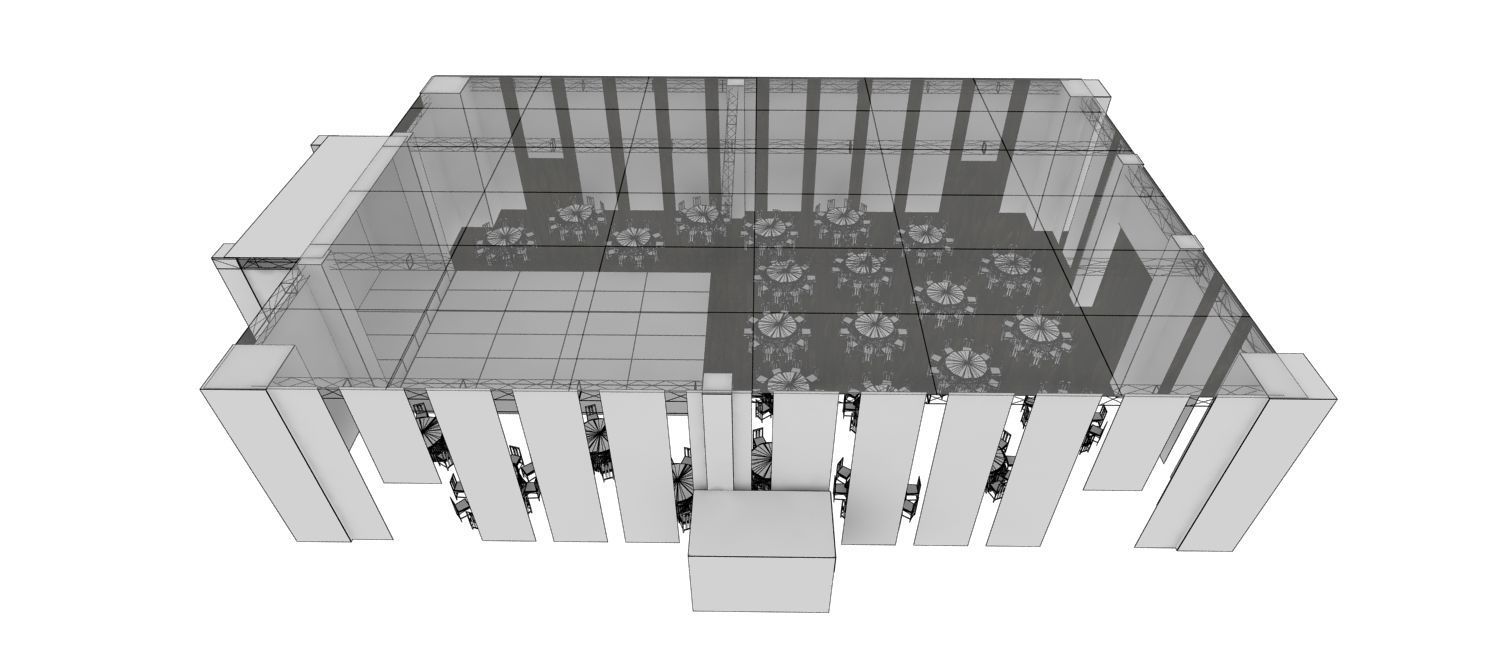 Awning for 1000 people for events 3D model_12