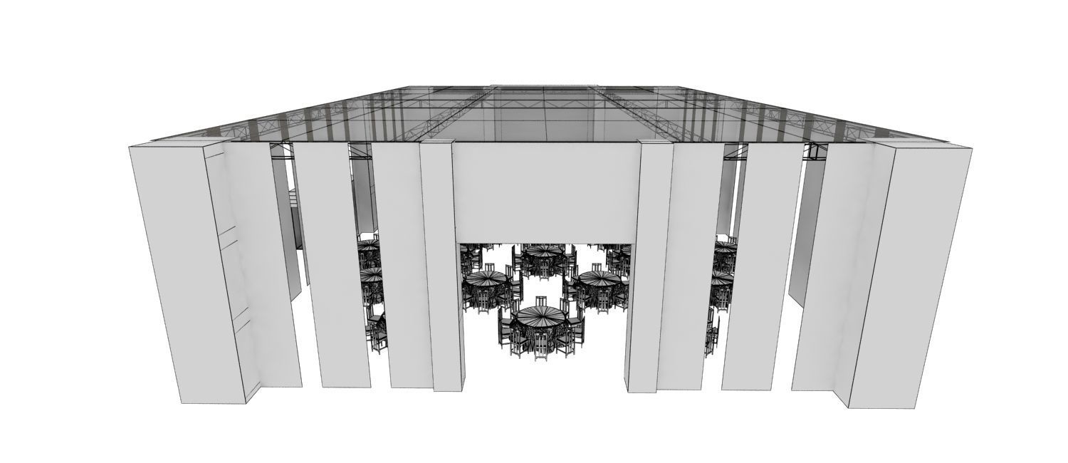 Awning for 1000 people for events 3D model_10