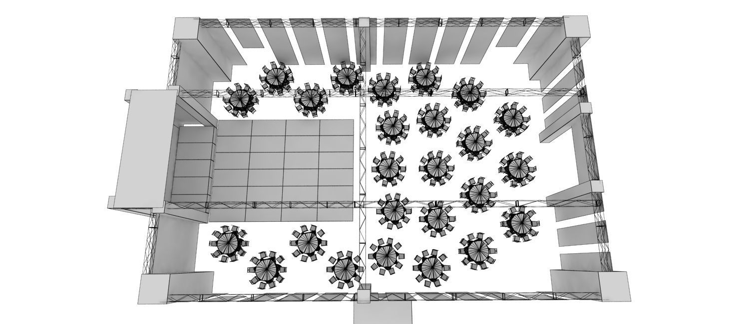 Awning for 1000 people for events 3D model_8