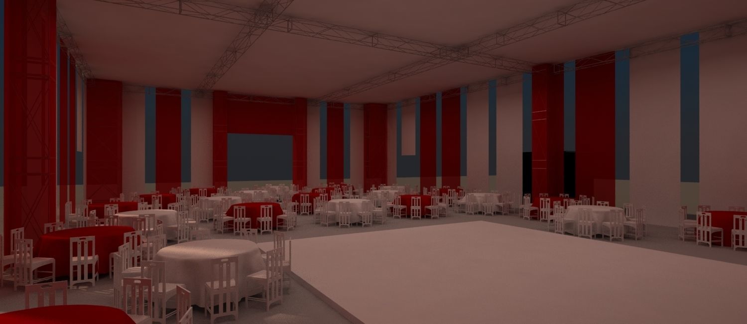 Awning for 1000 people for events 3D model_6