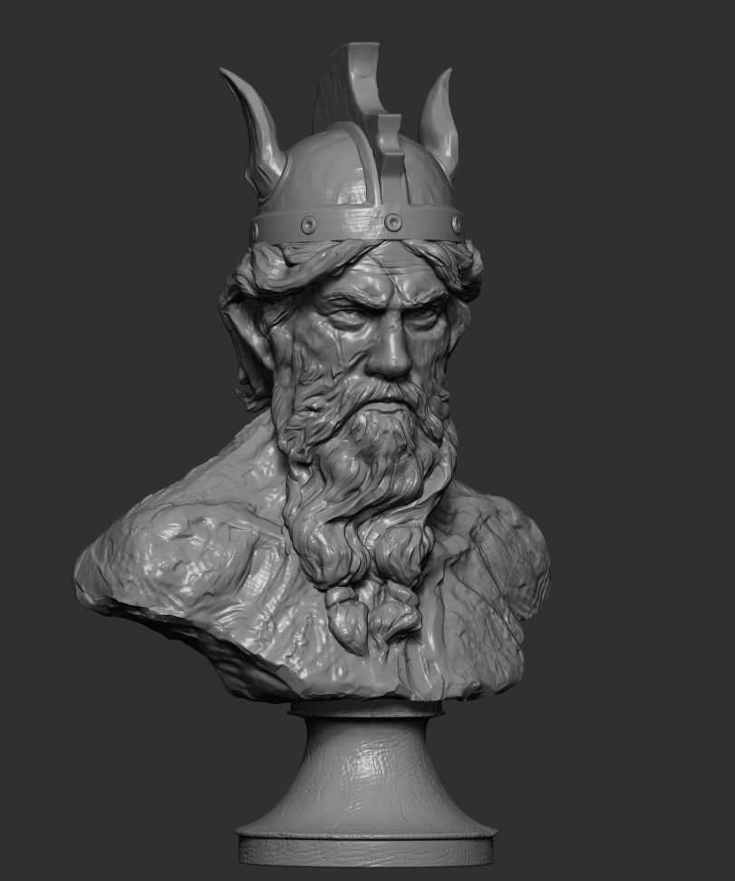 VIKING bust 3D print model_2