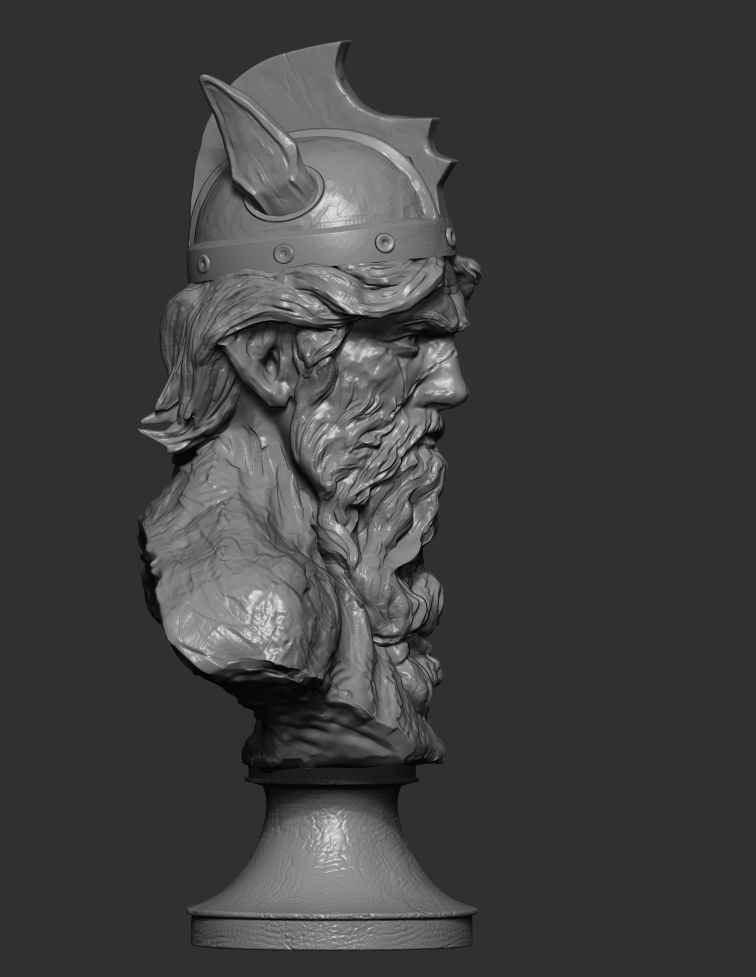 VIKING bust 3D print model_3