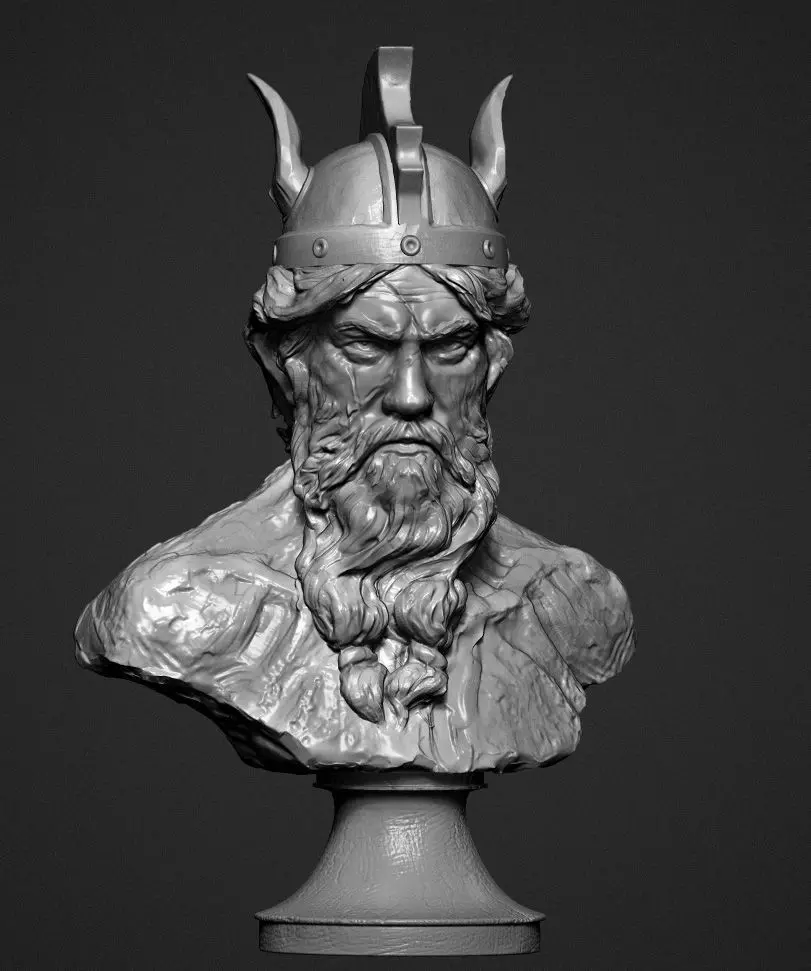 VIKING bust 3D print model_0