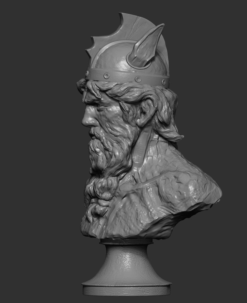 VIKING bust 3D print model_4